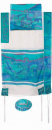 Emanuel Silk Tallit - Vista in blue
