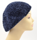 Knitted+Women%27s+Snood+Beret+with+Inner+Elastic+Drawstring+-+Blue