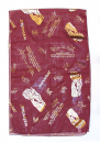 Womans Head Scarf Gold Jerusalem Images with Dove, Lion & Psalm Verse � Maroon